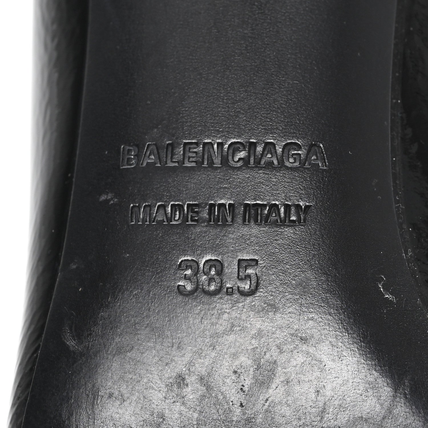 Balenciaga Shiny Calfskin BB Square Knife 80mm Pumps 38.5 Black 7 of 9