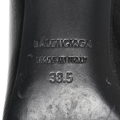 Balenciaga Shiny Calfskin BB Square Knife 80mm Pumps 38.5 Black 7 of 9
