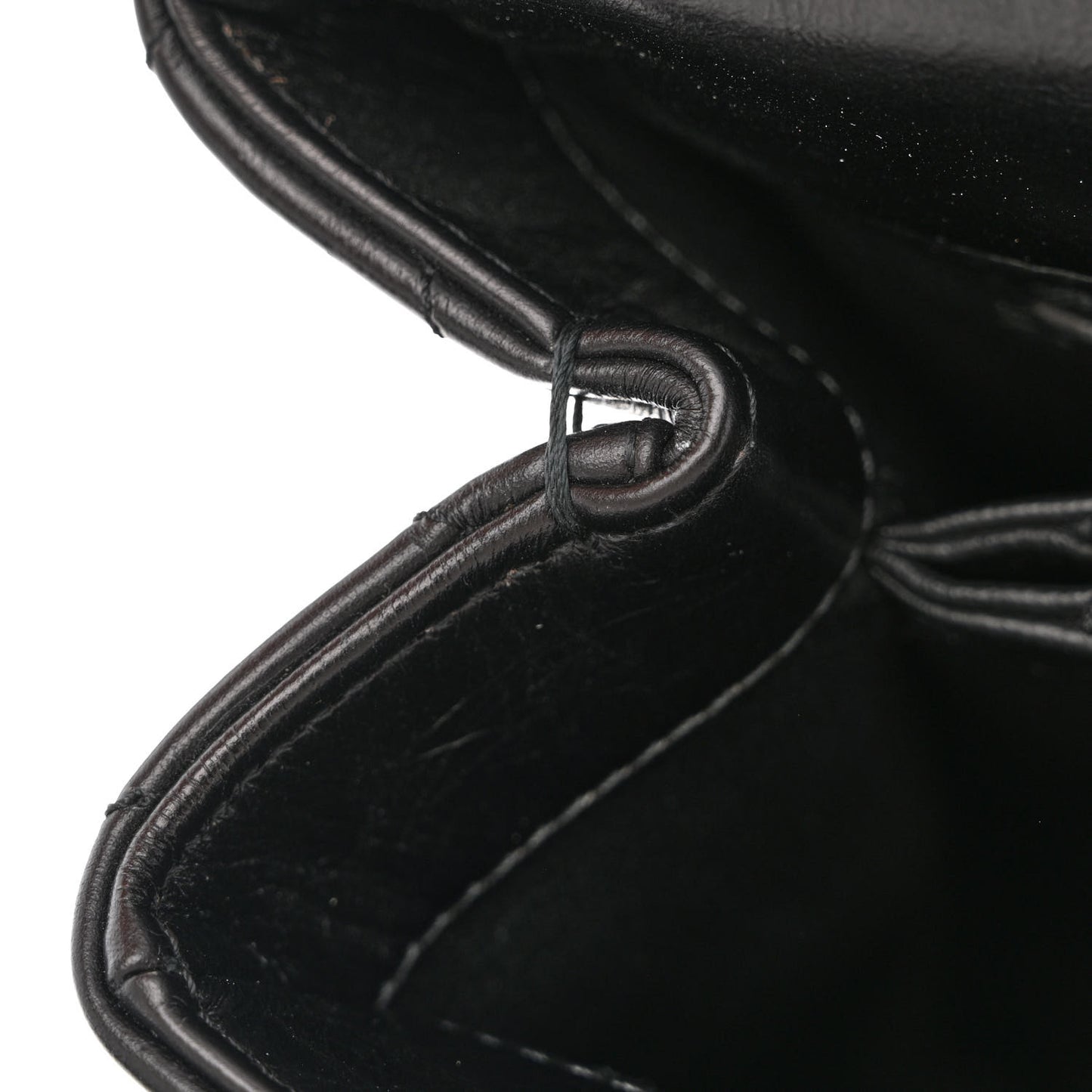 Calfskin Lizard Chevron Quilted Medium Coco Handle Flap Black