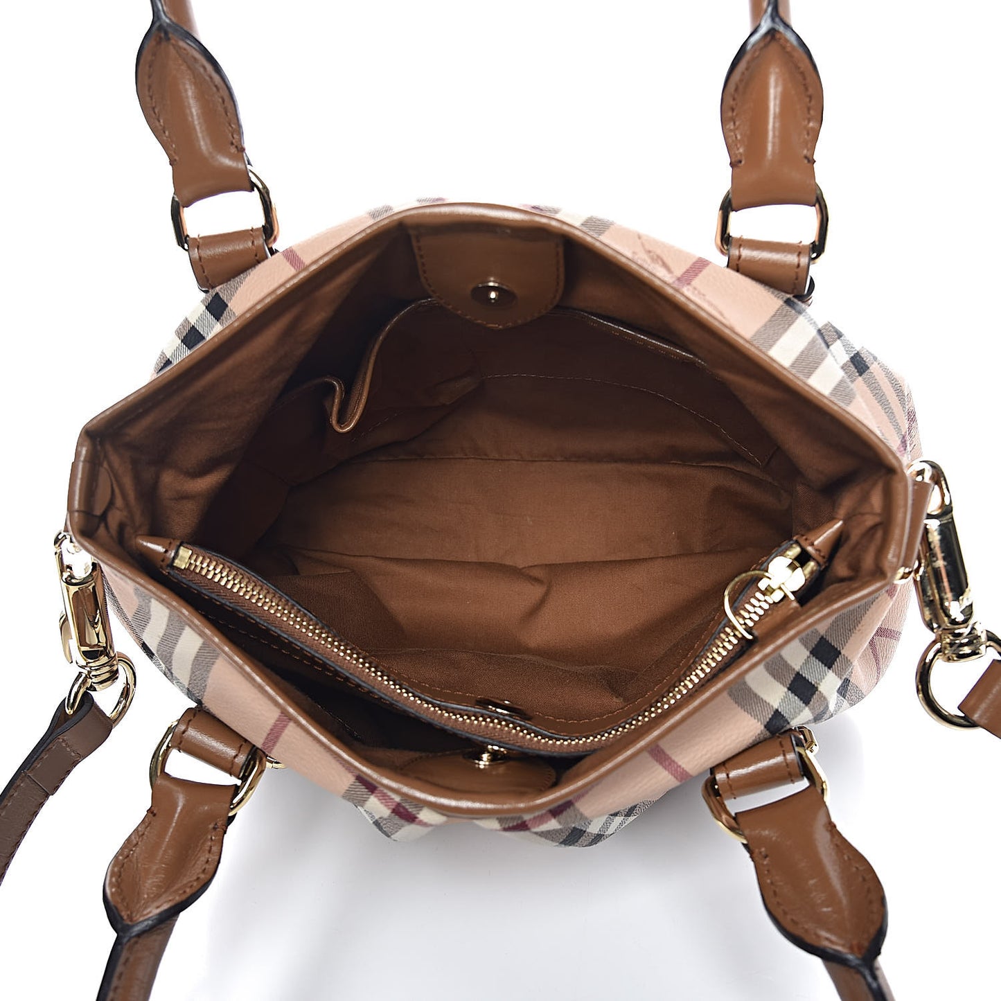 Haymarket Check Small Northfield Tote Mid Camel