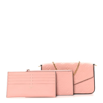 Louis Vuitton Empreinte Pochette Felicie Chain Wallet Rose Poudre 3 of 12
