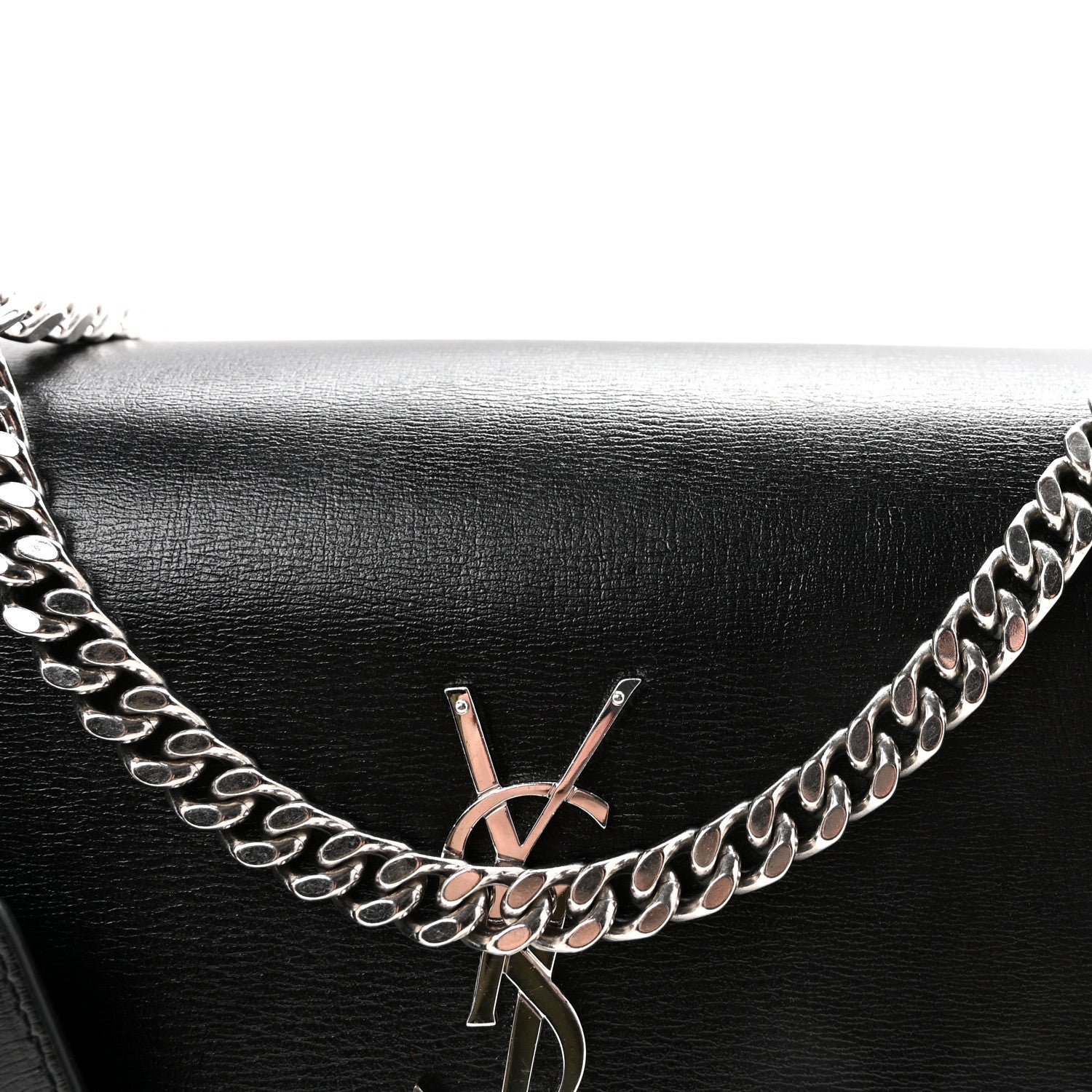 Saint Laurent Calfskin Medium Monogram Sunset Black 7 of 9