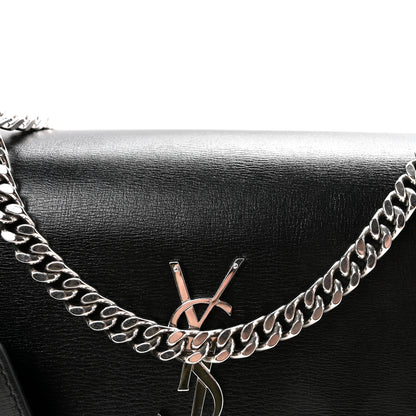 Saint Laurent Calfskin Medium Monogram Sunset Black 7 of 9