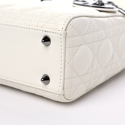 Christian Dior Lambskin Cannage Small My ABCDior Lady Dior White 9 of 10
