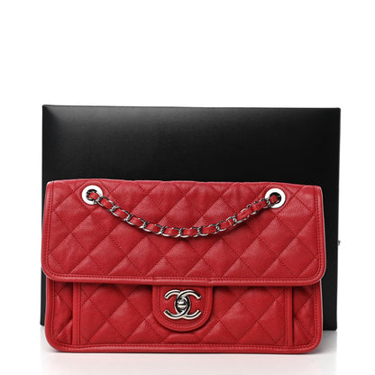 Chanel Caviar Quilted Large French Riviera Flap Red 10 of 10