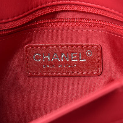 Chanel Lambskin Quilted Medium 3 Flap Dark Pink 8 of 10