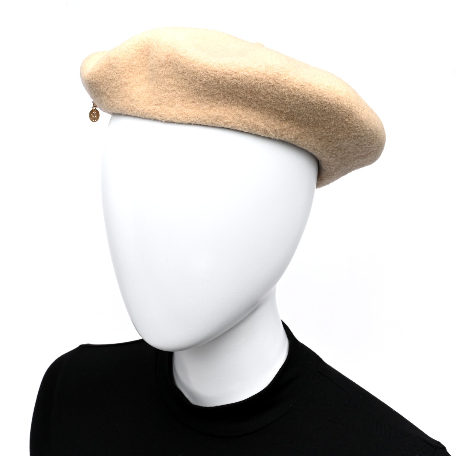 Hermes Merinos Wool Felt Felicity Beret Hat 56 Sable 2 of 8