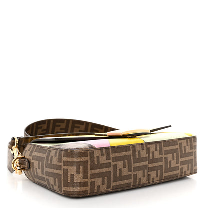 Fendi Glazed Fabric FF 1974 Hairdo Girls Inlay Baguette Mogano Panna Multicolor 4 of 10