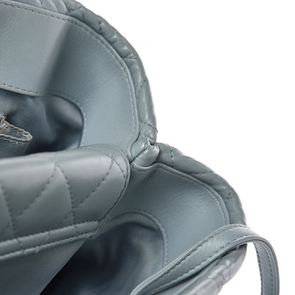 Chanel Lambskin Quilted Daily Shopping Tote Light Blue 13 of 19