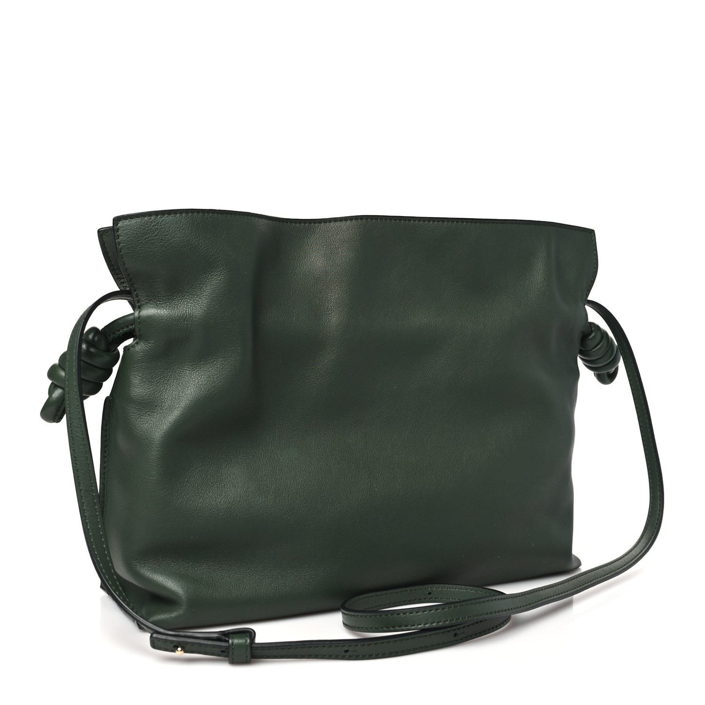 Nappa Flamenco Knot Clutch Vintage Khaki