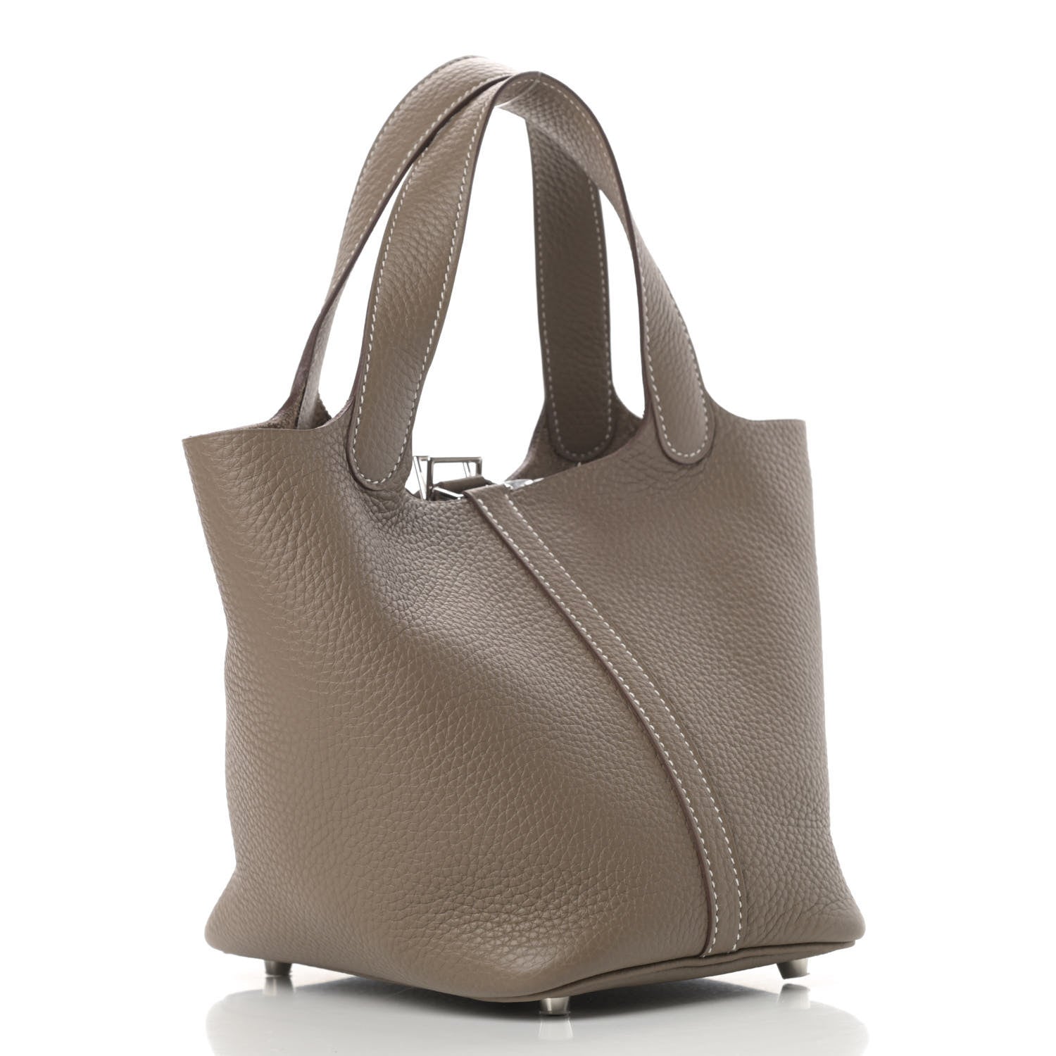 Hermes Taurillon Clemence Picotin Lock 18 PM Etoupe 3 of 11