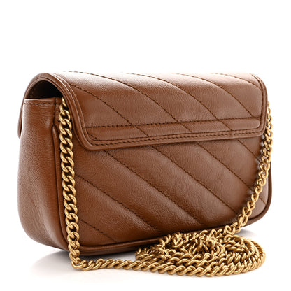 Gucci Azalea Calfskin Matelasse Diagonal Super Mini GG Marmont Shoulder Bag Cuir 3 of 11