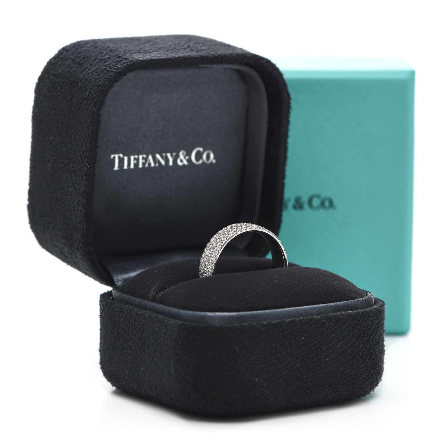 18K White Gold Diamond Metro Five-Row Ring 51 5.75