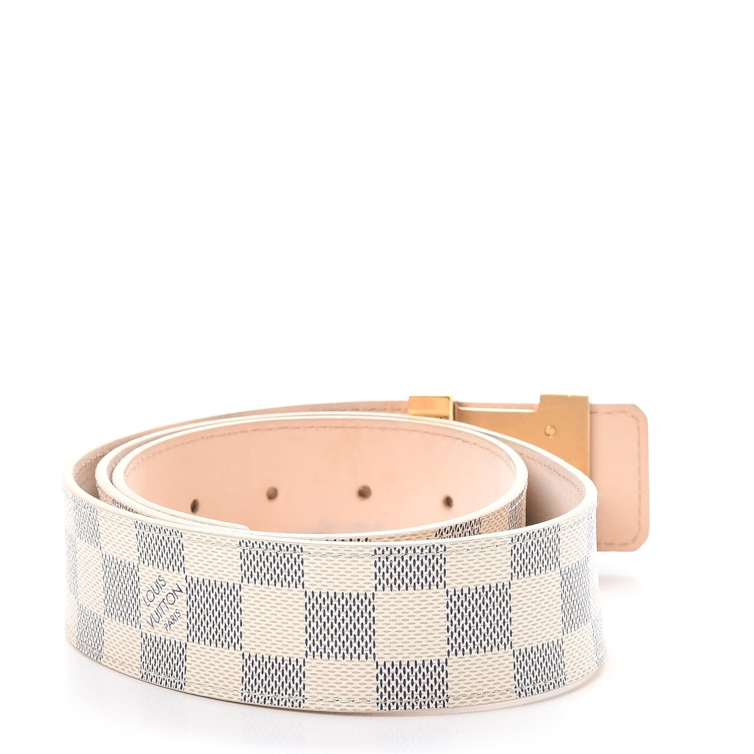 Louis Vuitton Damier Azur LV Initiales Belt 90 36 3 of 12