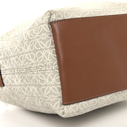 Loewe Jacquard Anagram Calfskin Small Cubi Bag Ecru Tan 8 of 9