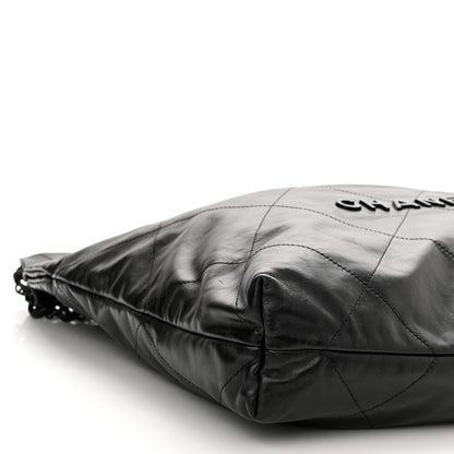 Chanel Shiny Calfskin Quilted Chanel 22 So Black 9 of 10