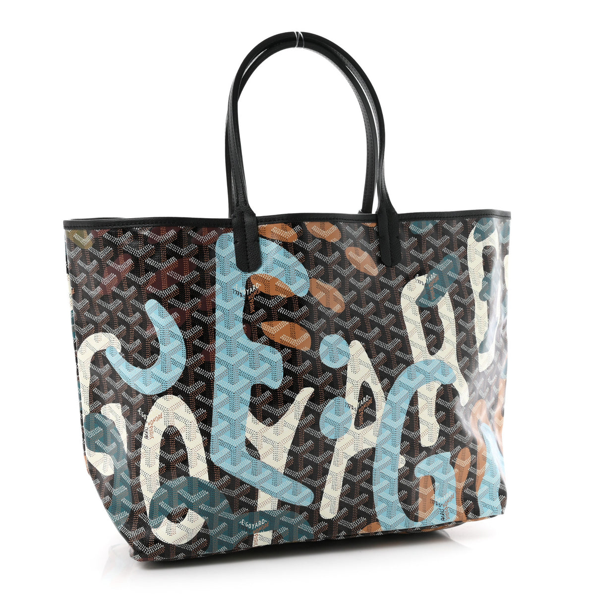Goyardine Lettres Camouflage Saint Louis PM Black Blue