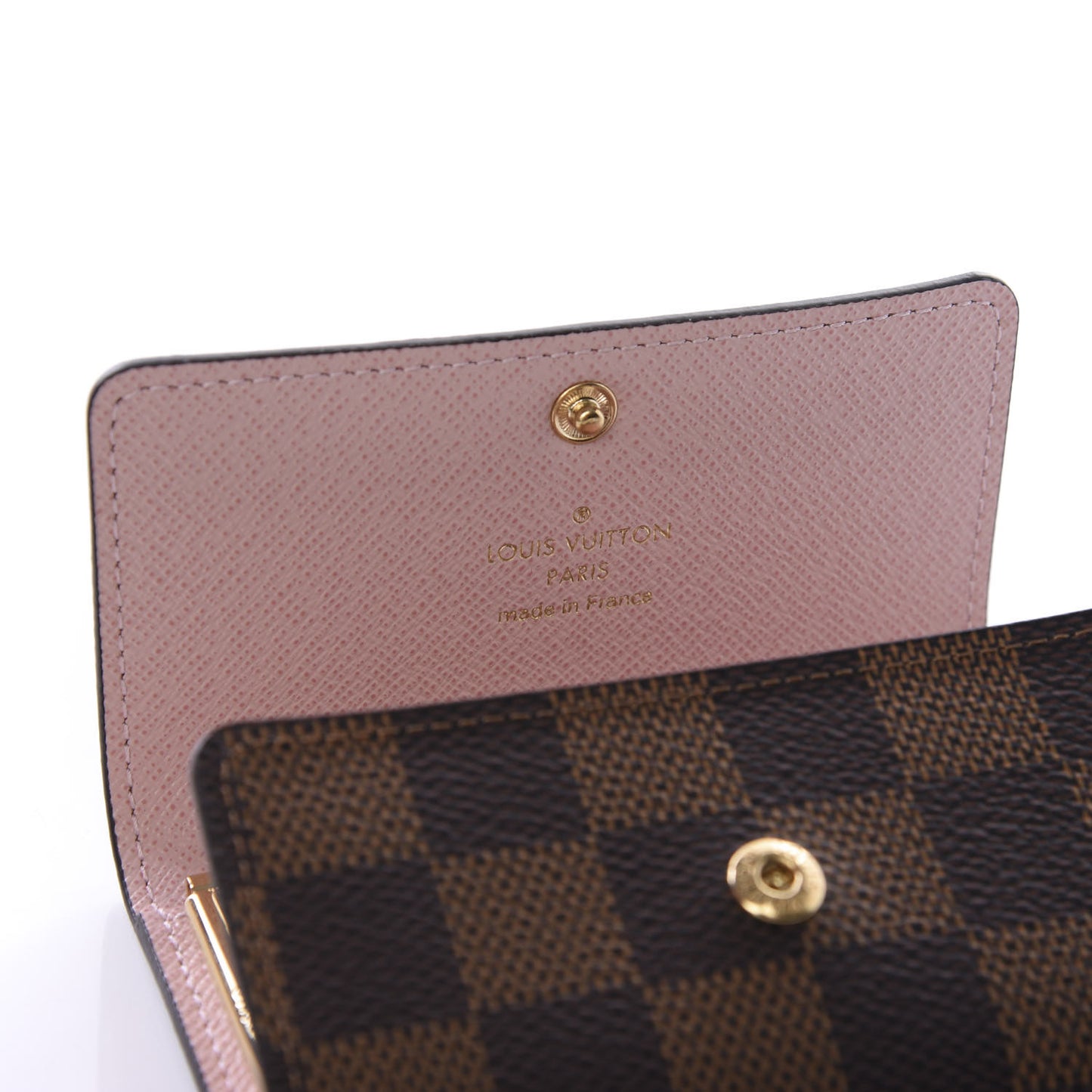 Damier Ebene Multicles 6 Key Holder Rose Ballerine