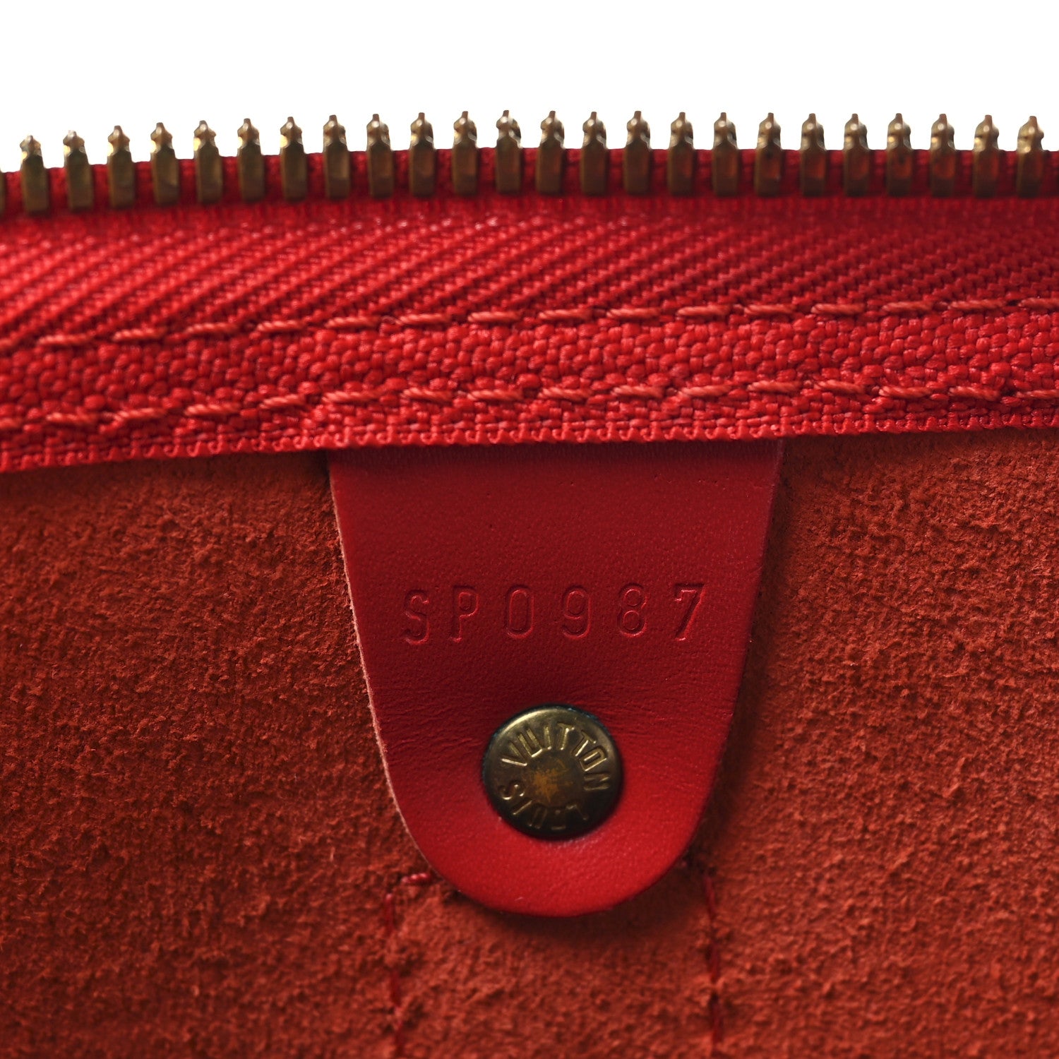 Louis Vuitton Epi Keepall 55 Castillan Red 6 of 12