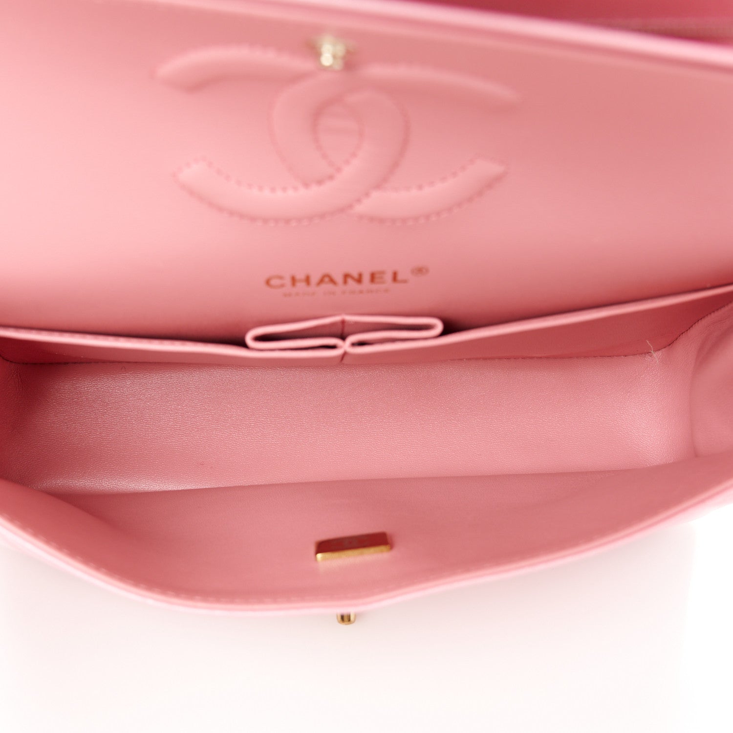 Chanel Pearly Lambskin Ombre Quilted Medium Double Flap Pink 5 of 11