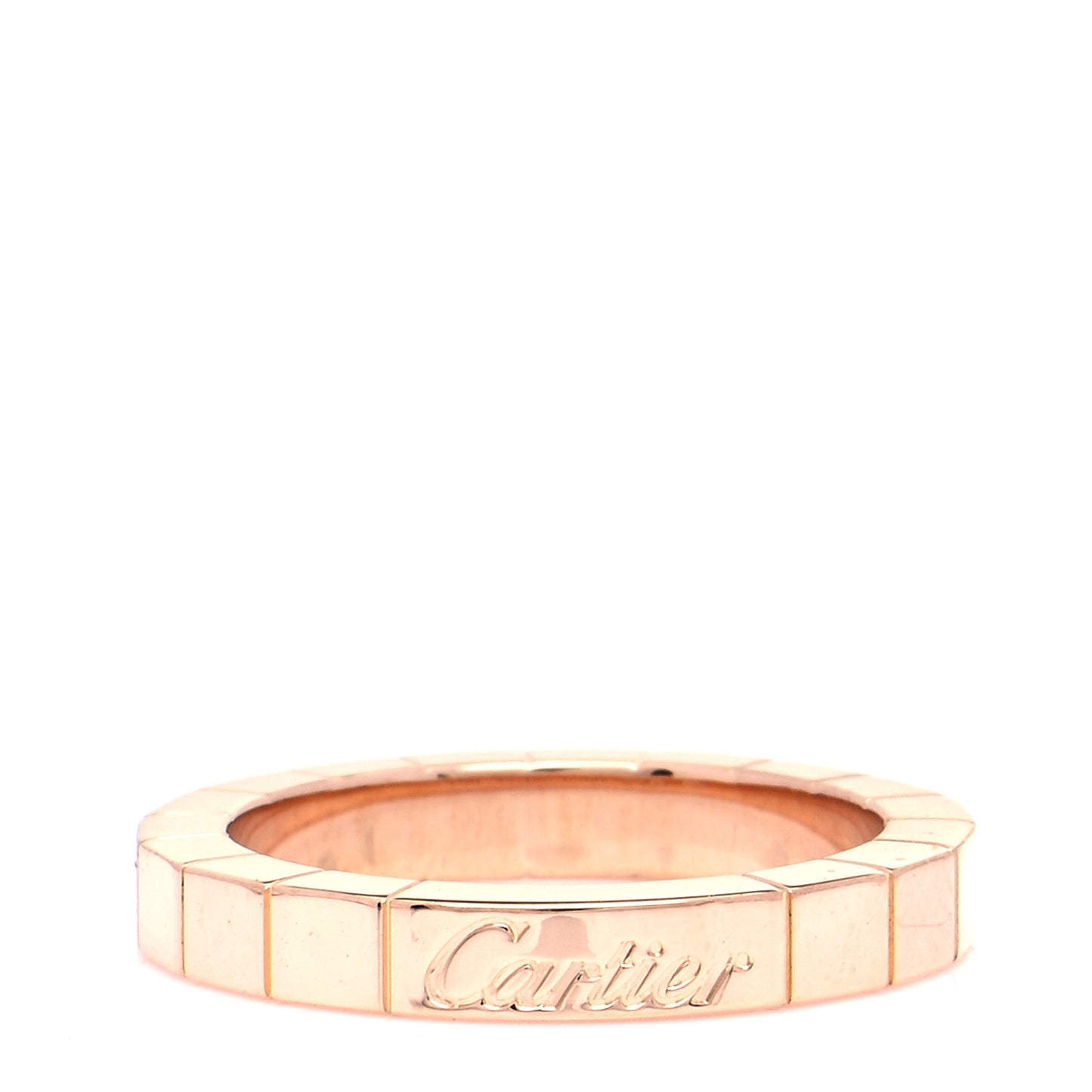 18K Pink Gold 3mm Lanieres Ring 48 4.5