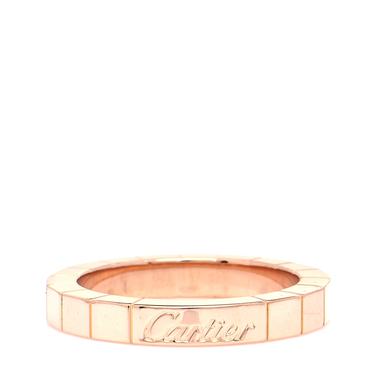 Cartier 18K Pink Gold 3mm Lanieres Ring 48 4.5 1 of 6