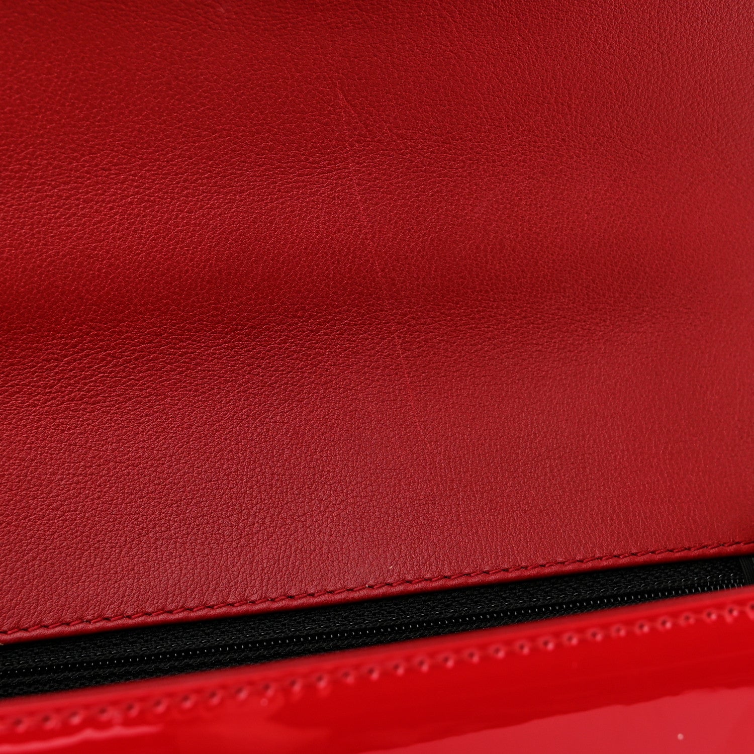 Chanel Patent Calfskin New Medium Plexiglass Boy Flap Red 8 of 11