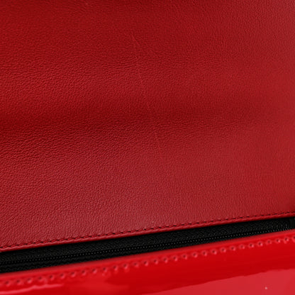 Chanel Patent Calfskin New Medium Plexiglass Boy Flap Red 8 of 11