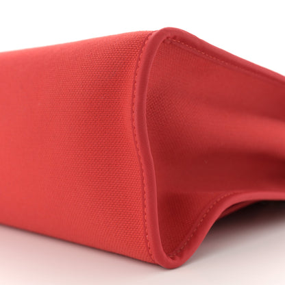 Hermes Vache Hunter Toile Herbag Zip 31 PM Rouge Tomate Natural 11 of 15