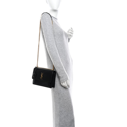 Saint Laurent Calfskin Medium Monogram Sunset Black 2 of 15
