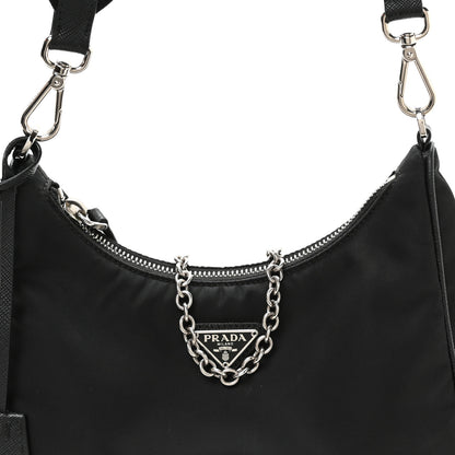 Prada Nylon Re-Edition 2005 Shoulder Bag Black 9 of 12
