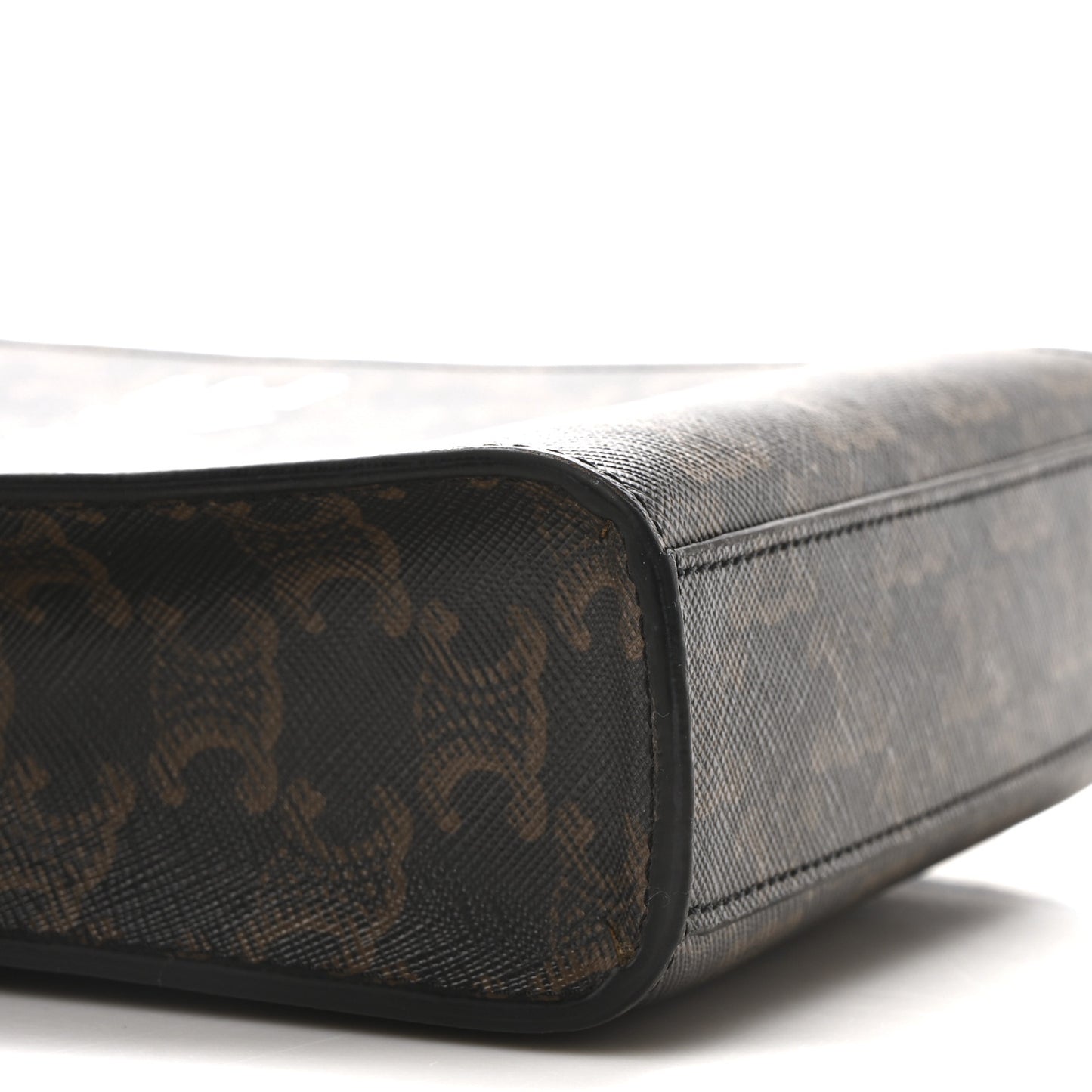 Triomphe Canvas Calfskin Mini Vertical Cabas Tan