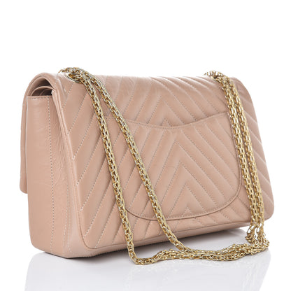 Chanel Aged Calfskin Chevron Quilted 2.55 Reissue 226 Flap Beige 3 of 7