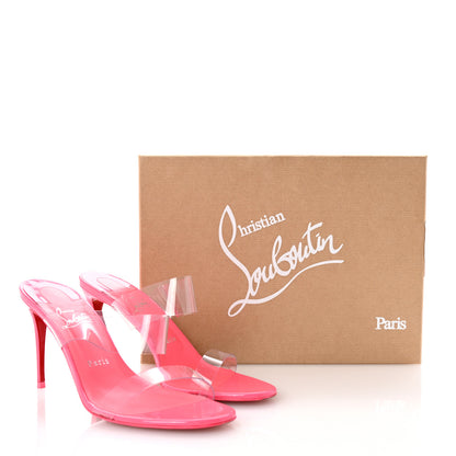 Christian Louboutin Patent PVC Just Nothing 85 Slide Sandals 39 Magnifique 9 of 9