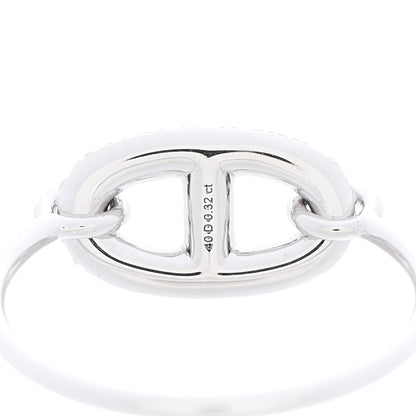 Hermes 18K White Gold Diamond Farandole Ring 54 6.75 6 of 7