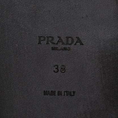 Prada Nappa Logo Quilted Slide Sandals 38 White 6 of 13