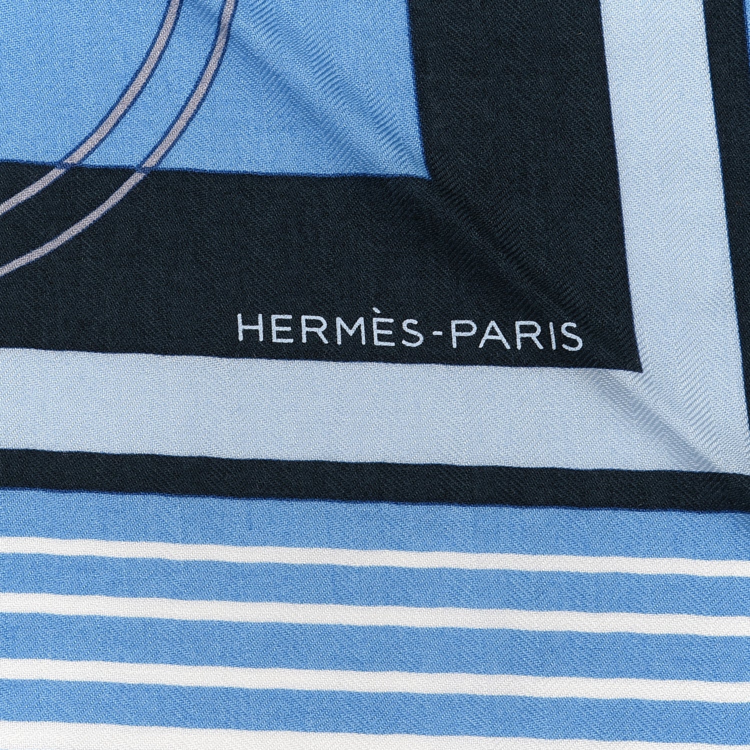 Hermes Cashmere Silk Ex-Libris Triangle Scarf Bleu Ciel Jaune Rose 2 of 4