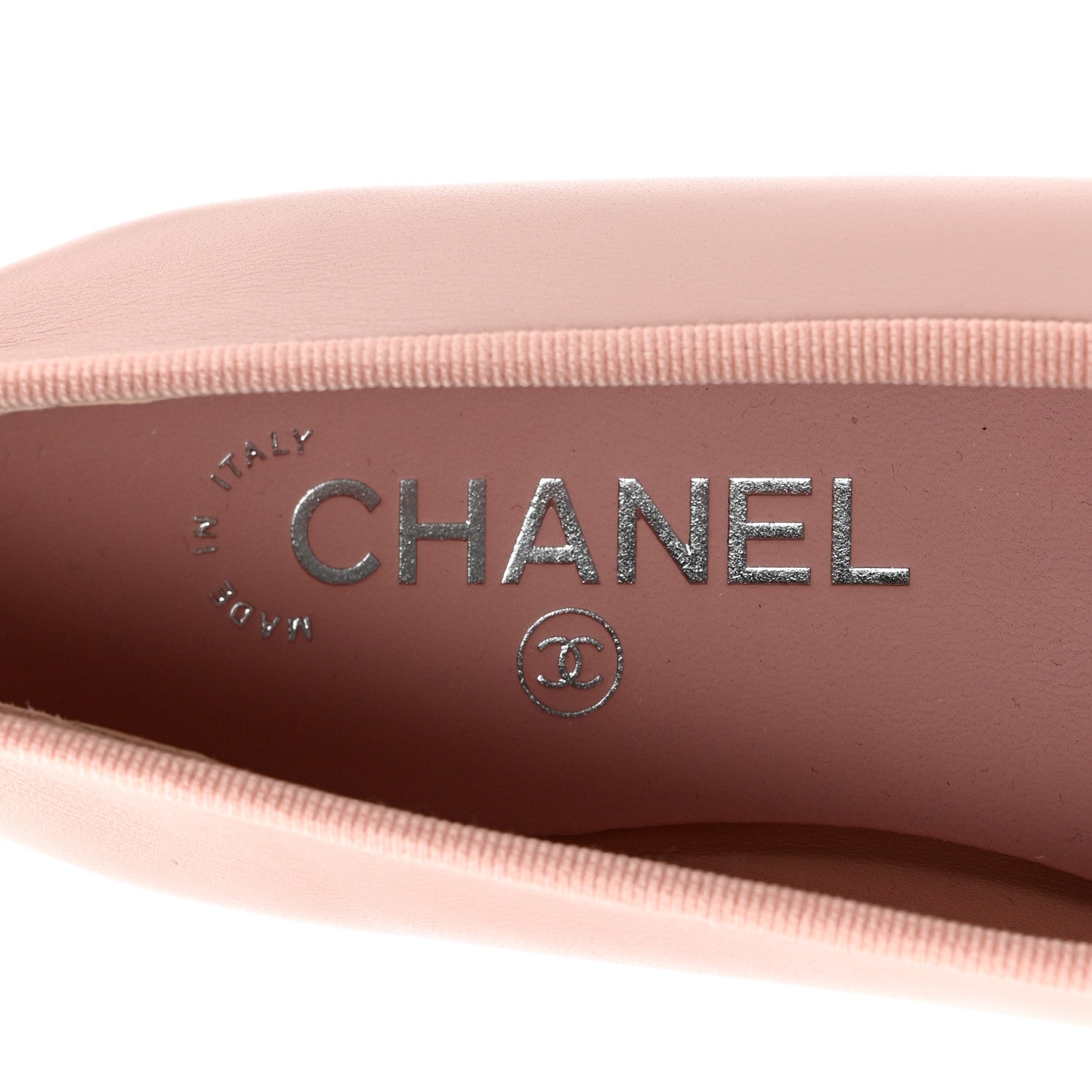 Chanel Lambskin Cap Toe CC Ballerina Flats 37 Light Pink Dark Pink 7 of 10