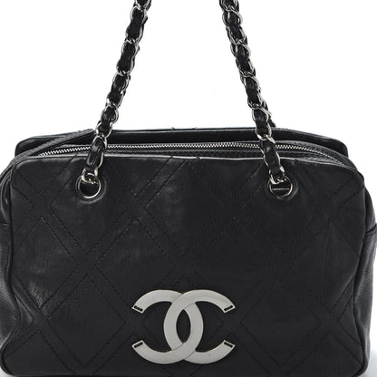 Chanel Calfskin Small Diamond Stitch Tote Black 9 of 9