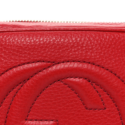 Gucci Pebbled Calfskin Small Soho Disco Bag Vibrant Red 8 of 10