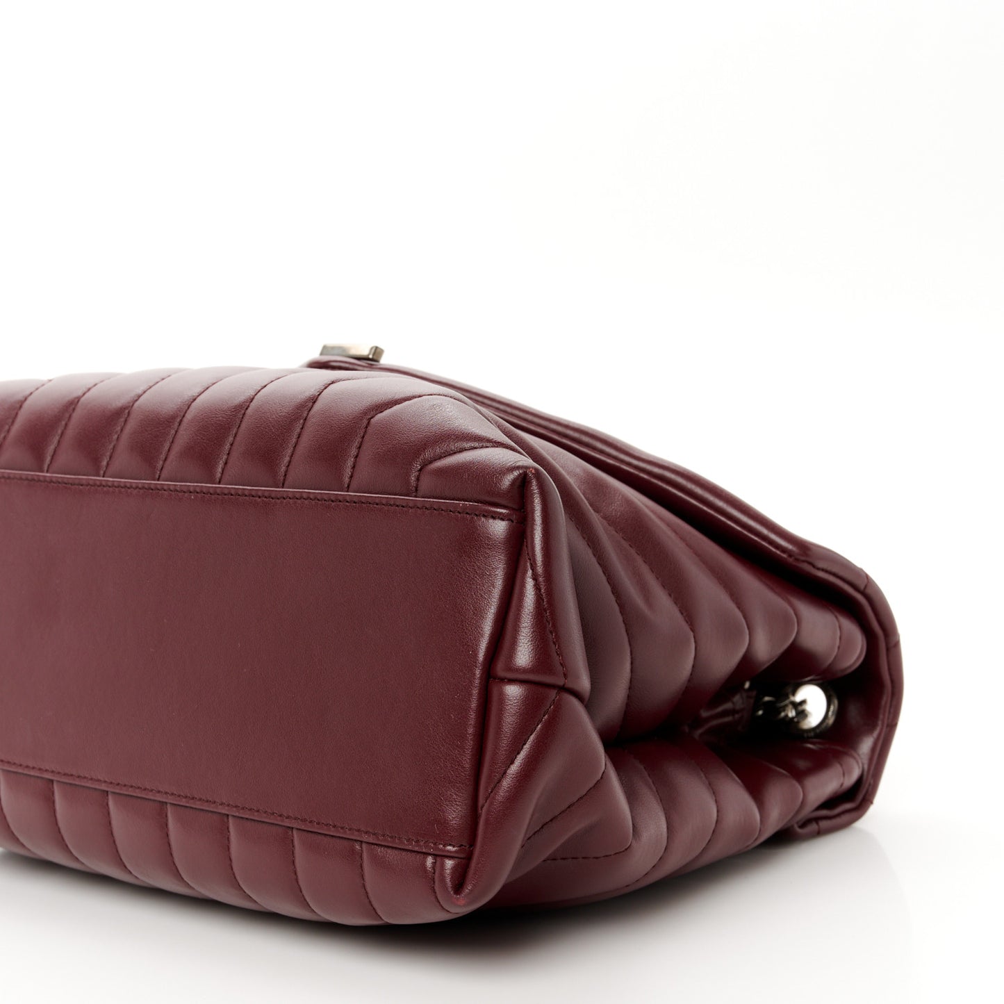 Calfskin Y Quilted Monogram Medium Loulou Chain Satchel Rouge Legion