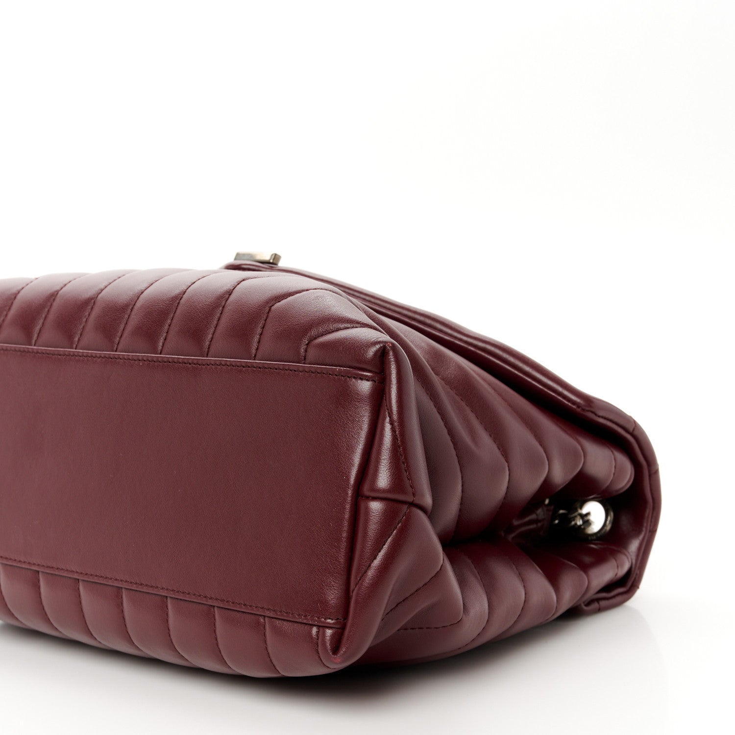 Saint Laurent Calfskin Y Quilted Monogram Medium Loulou Chain Satchel Rouge Legion 11 of 11