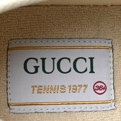 Gucci GG Monogram Womens 1977 Tennis Platform 52mm Sneakers 36.5 Beige Ebony Mystic White 9 of 10