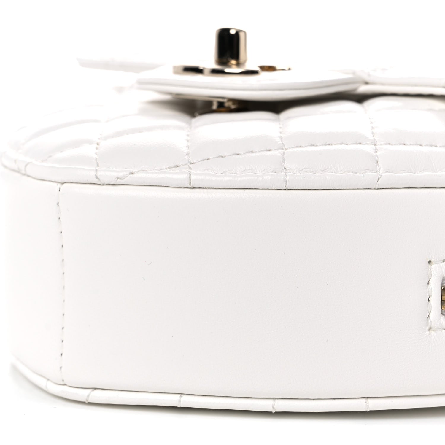 Chanel Lambskin Quilted CC In Love Heart Bag White 9 of 10