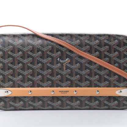 Goyard Goyardine Monte Carlo Bois Clutch With Strap Black Gold 8 of 11