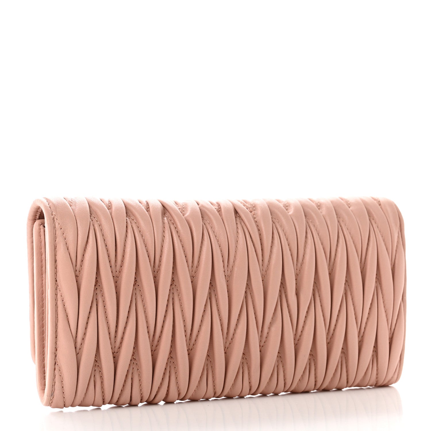 Miu Miu Nappa Matelasse Flap Wallet Orchidea 4 of 8