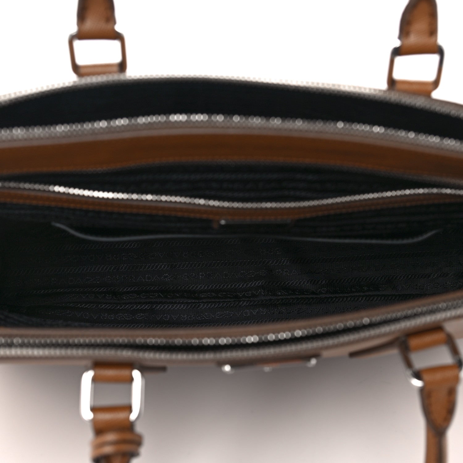 Prada Saffiano Travel Extra Large Galleria Double Zip Tote Cannella 4 of 10