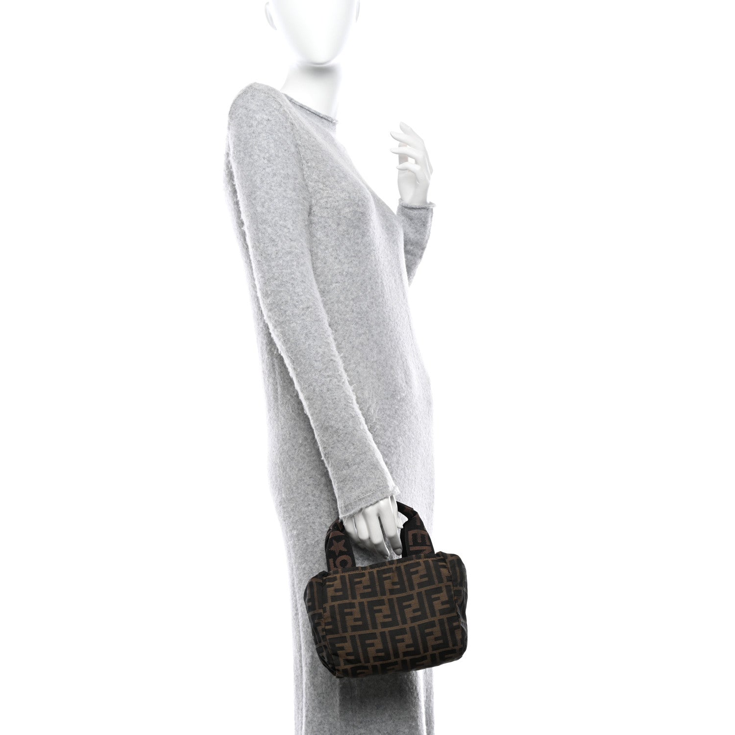 Fendi Fabric FF 1925 Mini Cosmetic Bag Tobacco 2 of 11
