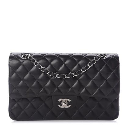 Chanel Lambskin Quilted Medium Double Flap Black 1 of 9
