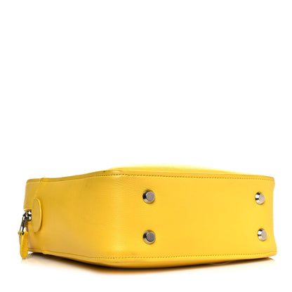Balenciaga Shiny Day Calfskin Logo S Triangle Duffle Jaune Black 4 of 17